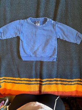 Bonton Baby Blue Long-Sleeve Pullover Shirt